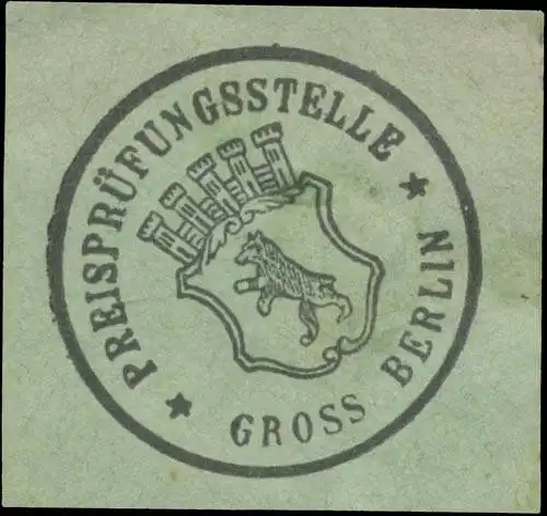 Preisprüfungsstelle Gross Berlin