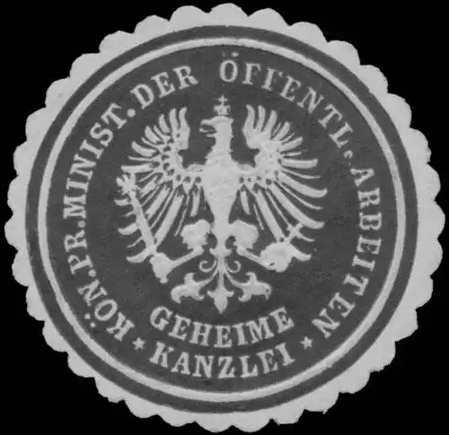 K. Ministerium der öffentlichen Arbeiten - Geheime Kanzlei