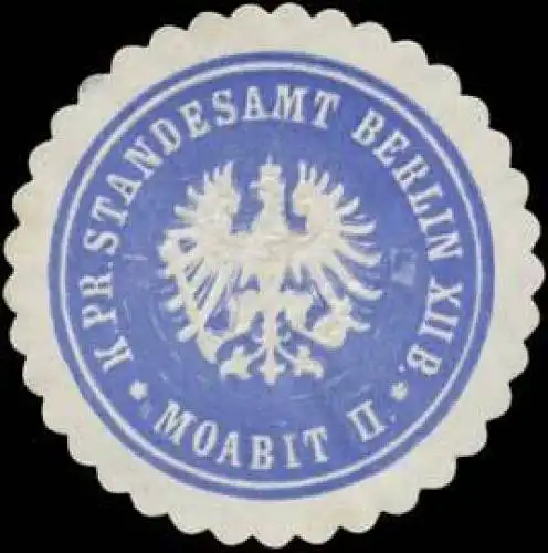 K.Pr. Standesamt Berlin XII B. Moabit II