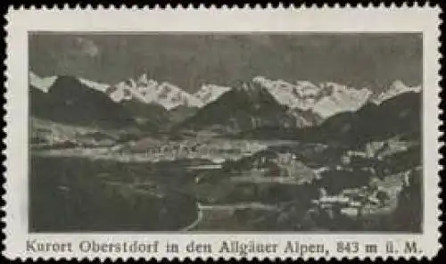 Kurort Oberstdorf in den AllgÃ¤uer Alpen