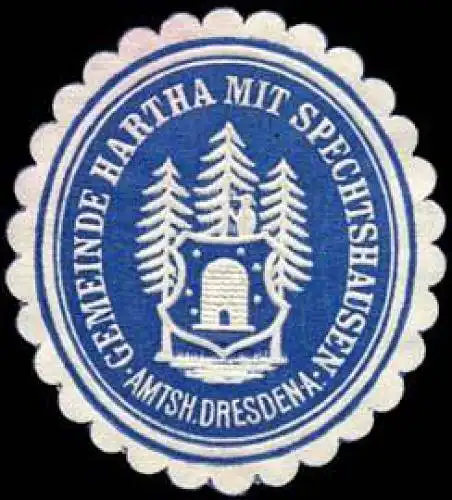 Gemeinde Hartha mit Spechtshausen - Amtshauptmannschaft Dresden