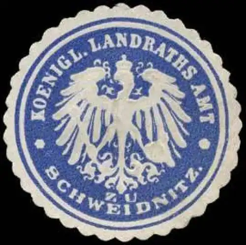 K. Landraths Amt zu Schweidnitz/Schlesien