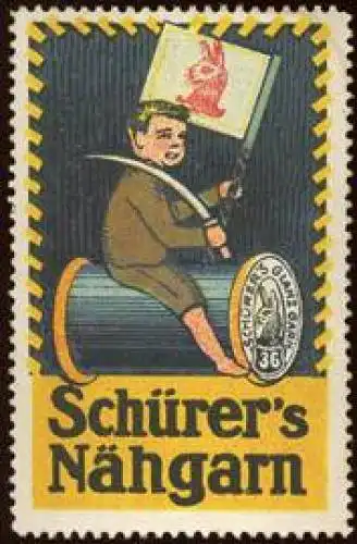 Kind auf Garn Rolle