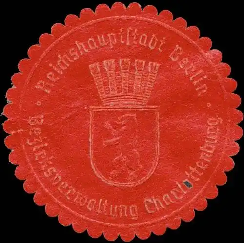 Reichshauptstadt Berlin Bezirksverwaltung Charlottenburg