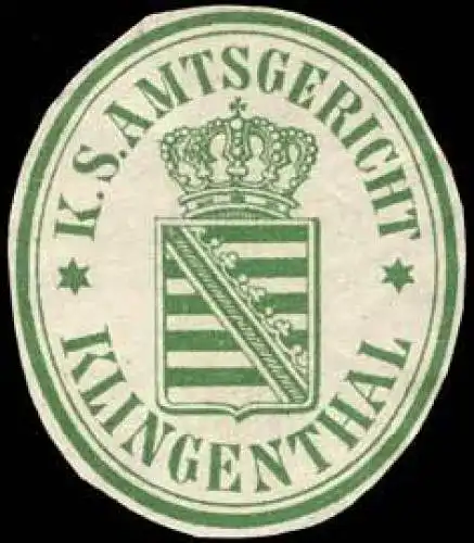 Königlich Sächsisches Amtsgericht - Klingenthal