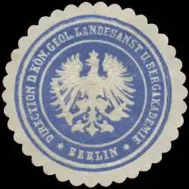 Direction d.K. Geologischen Landesanstalt un Bergakademie Berlin