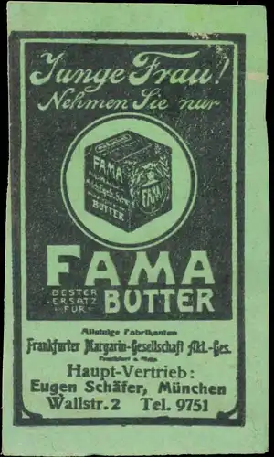 Junge Frau! Nehmen Sie nur Fama