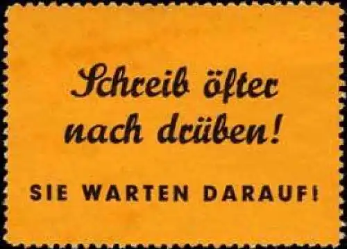 Schreib Ã¶fter nach drÃ¼ben!