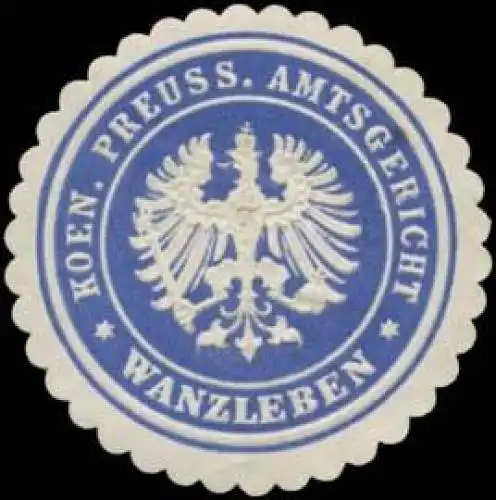K.Pr. Amtsgericht Wanzleben