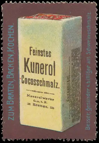 Zum Braten, Backen, Kochen - Feinstes Kunerol Cocosschmalz