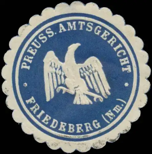 Pr. Amtsgericht Friedeberg Neumark