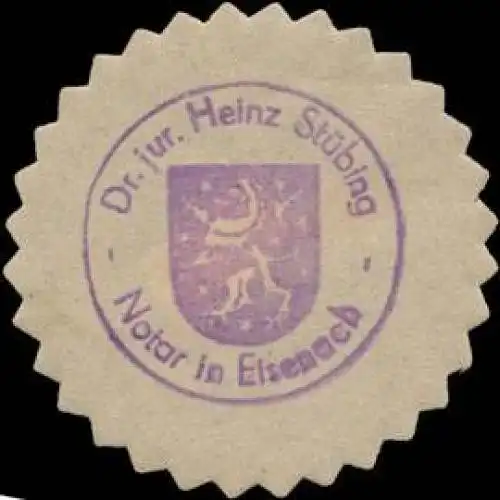 Dr. jur. Heinz StÃ¼bing Notar in Eisenach