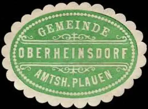 Gemeinde Oberheinsdorf - Amtshauptmannschaft Plauen