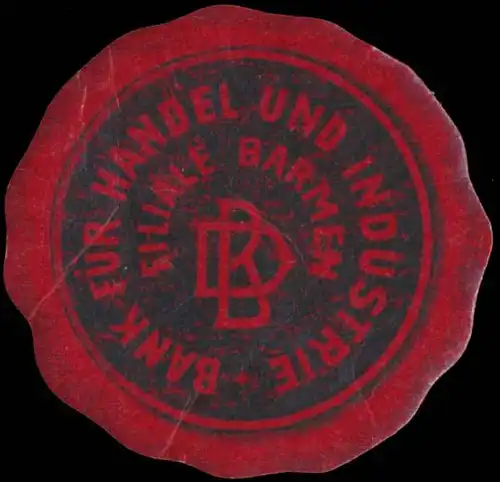 Bank fÃ¼r Handel und Industrie Filiale Barmen