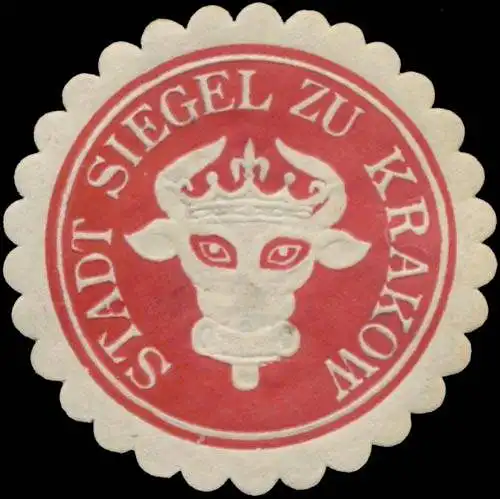 Stadt Siegel zu Krakow - Mecklenburg