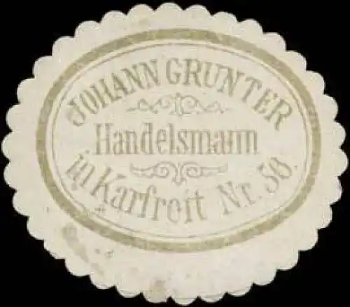 Handelsmann Johann Grunter