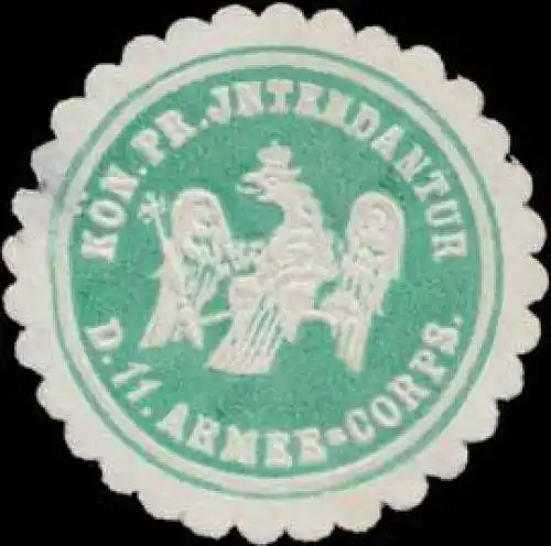 K.Pr. Intendantur des 11. Armee-Corps