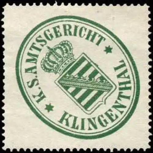 KÃ¶niglich SÃ¤chsisches Amtsgericht - Klingenthal