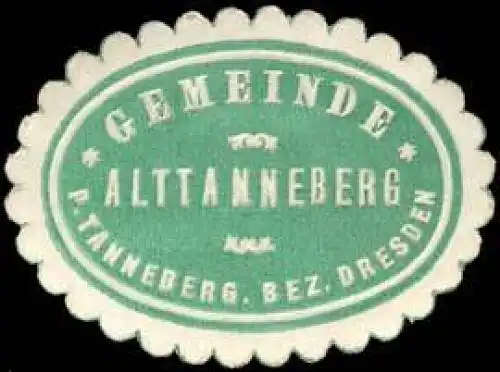 Gemeinde Alttanneberg - Post Tanneberg - Bezirk Dresden