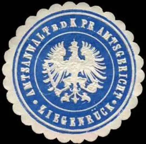 Amtsanwalt bei dem Königlich Preussischen Amtsgericht - Ziegenrück