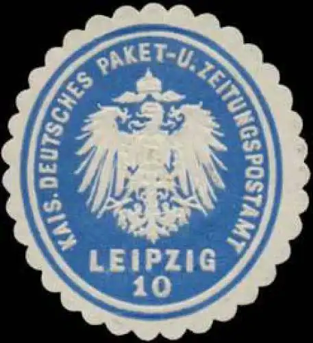 K. Deutsches Paket- und Zeitungspostamt Leipzig 10