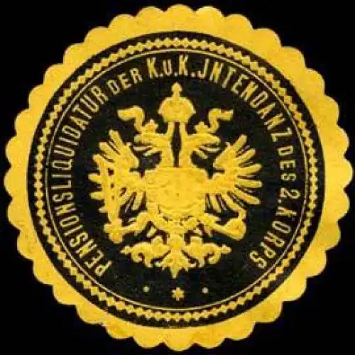 Pensionsliquidatur der K.u.K. Intendanz des 2. Korps