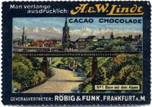 Bern mit den Alpen - Lindt Schokolade