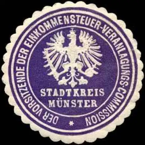 Der Vorsitzende der Einkommensteuer-Veranlagungs-Commission Stadtkreis Münster