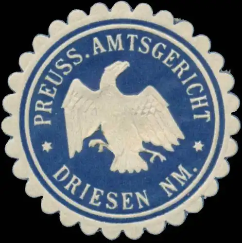 Pr. Amtsgericht Driesen Neumark