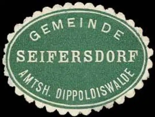 Gemeinde Seifersdorf - Amtsh. Dippoldiswalde