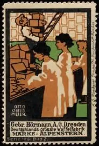 Verpacken der Waffeln Marke Alpenstern