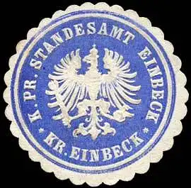 K. Pr. Standesamt Einbeck - Kreis Einbeck