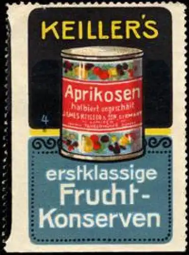 Keillers Aprikosen erstklassige Fruchtkonserven