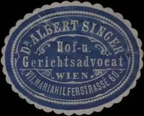Advokat Dr. Albert Singer