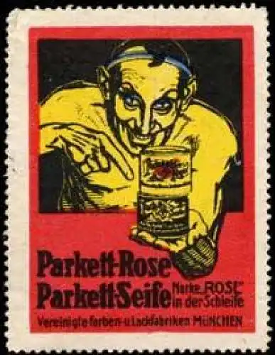 Parkett-Rose mit Teufel