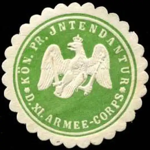 KÃ¶n. Pr. Intendantur des XI. Armee-Corps