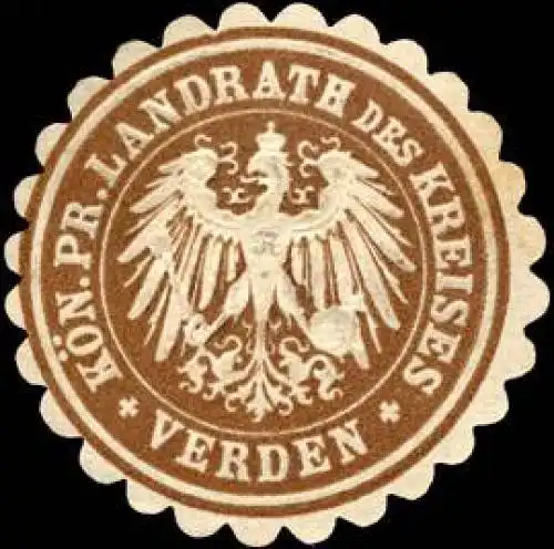 KÃ¶niglich Preussischer Landrath des Kreises - Verden