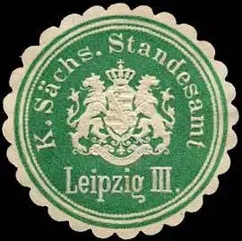 Königlich Sächsisches Standesamt Leipzig III