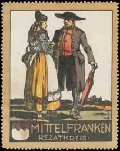 Bayern Rezat Kreis Volkstrachten