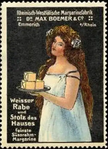 Weisser Rabe und Stolz des Hauses feinste Süssrahm - Margarine