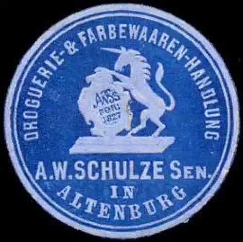 Droguerie- & Farbenwaaren-Handlung A.W. Schulze Sen. In Altenburg