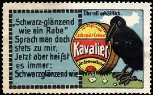 Rabe SchwarzglÃ¤nzend wie Kavalier Schuhcreme