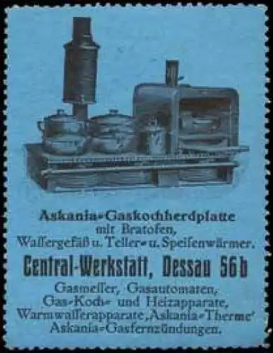 Askania-Gaskochherdplatte