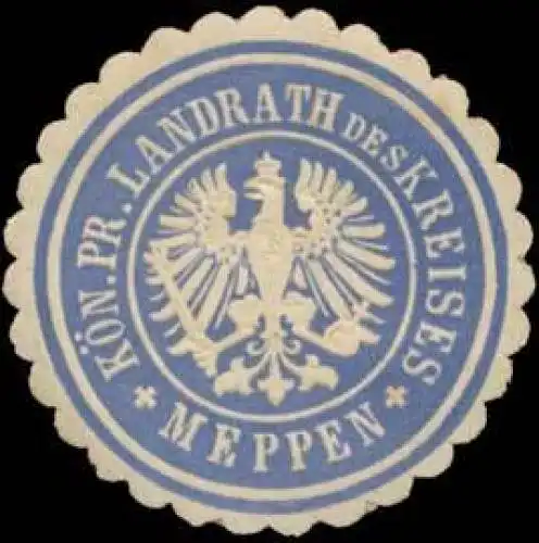 K.Pr. Landrath des Kreises Meppen