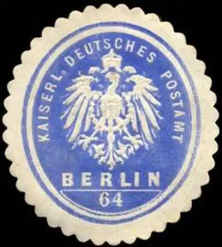 Kaiserl. Deutsches Postamt Berlin 64