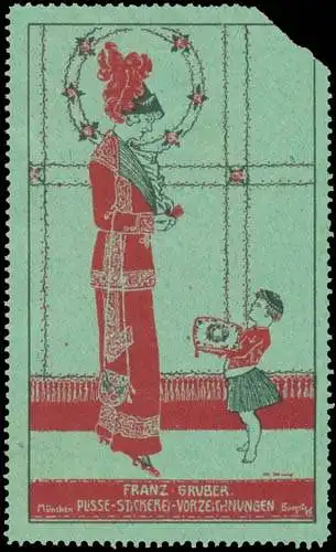 Plisse Stickerei Vorzeichnungen