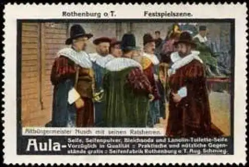 Altbürgermeister Nusch mit seinen Ratsherren