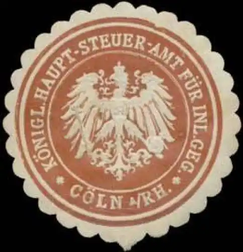 K. Haupt-Steuer-Amt fÃ¼r Inl. Geg. CÃ¶ln