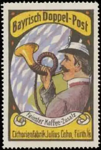 Postbote mit Posthorn - Bayrisch Doppel-Post