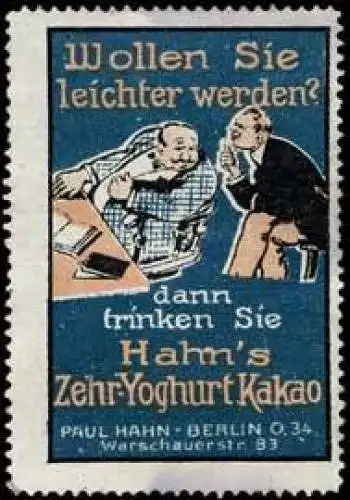 Hahns Zehr-Yoghurt Kakao DiÃ¤t